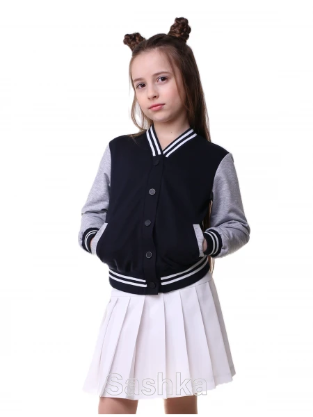 Спідниця для дівчинки Sashka шкільна біла, розмір 116-164